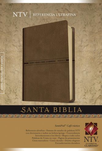Santa Biblia NTV, Edición de referencia ultrafina (Letra Roja, SentiPiel, Café rústico)