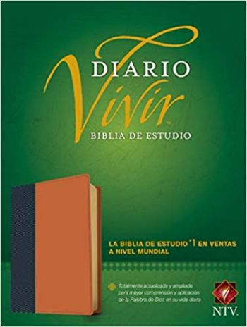 Biblia de Estudio Diario Vivir NTV Azul/Café Sentipiel