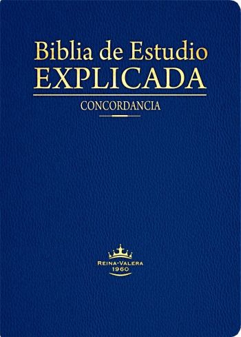 Biblia de Estudio Explicada (Piel especial azul)